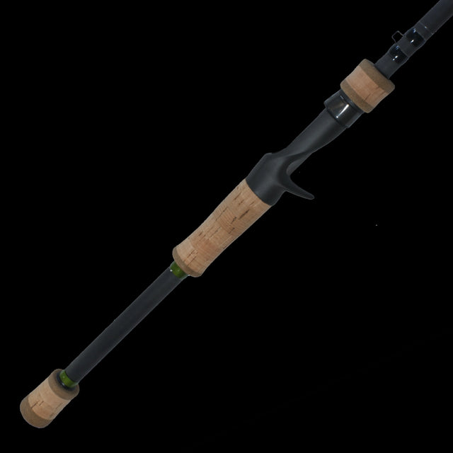Coosa Medium fast action casting rod. Grip section.