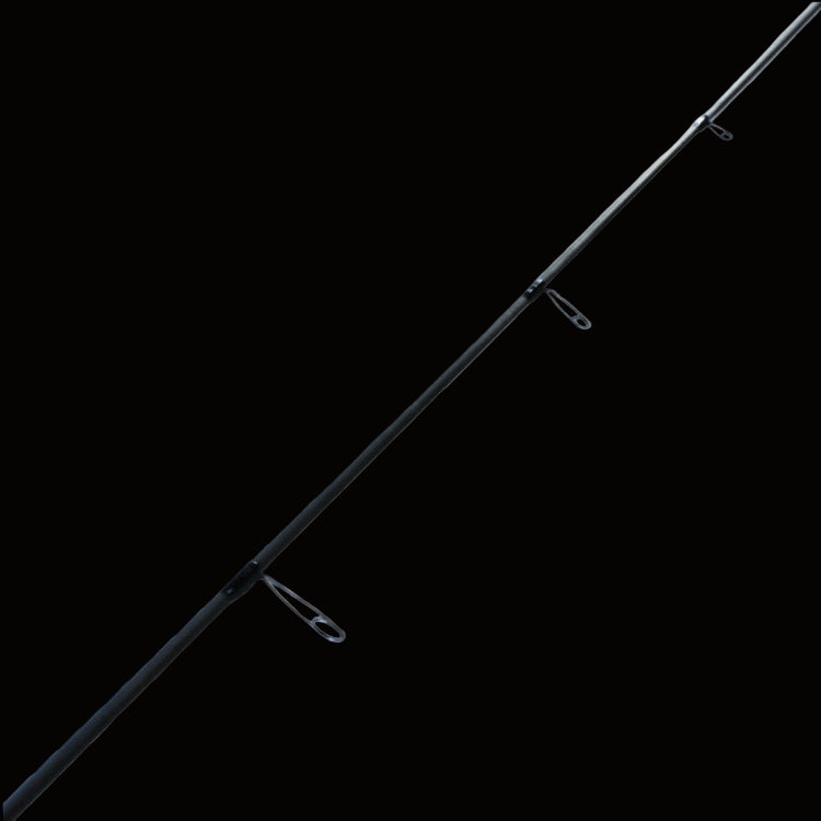 Coosa Strolling Fishing rod with Titanium zarconia guides on a lBlackback ground.