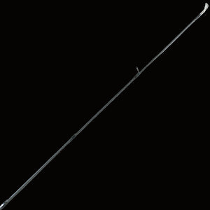 A close-up of the Keeper Rods-Doozie Doozie 7'0" Medium Heavy-Fast Versatile All-Around Bass Rod tip, showing multiple line guides along its slender black design against a white background.