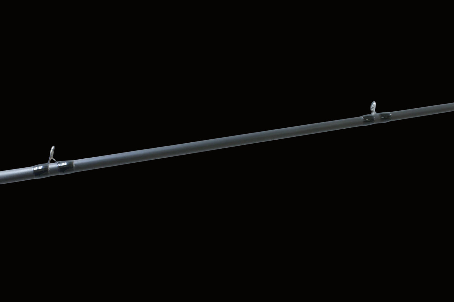 A close-up of the Keeper Rods-Doozie Doozie 7'6" Pitching/C-Rig Heavy Mod-Fast Precision Casting Rod against a plain, light background, showcasing the rod and two metal line guides.