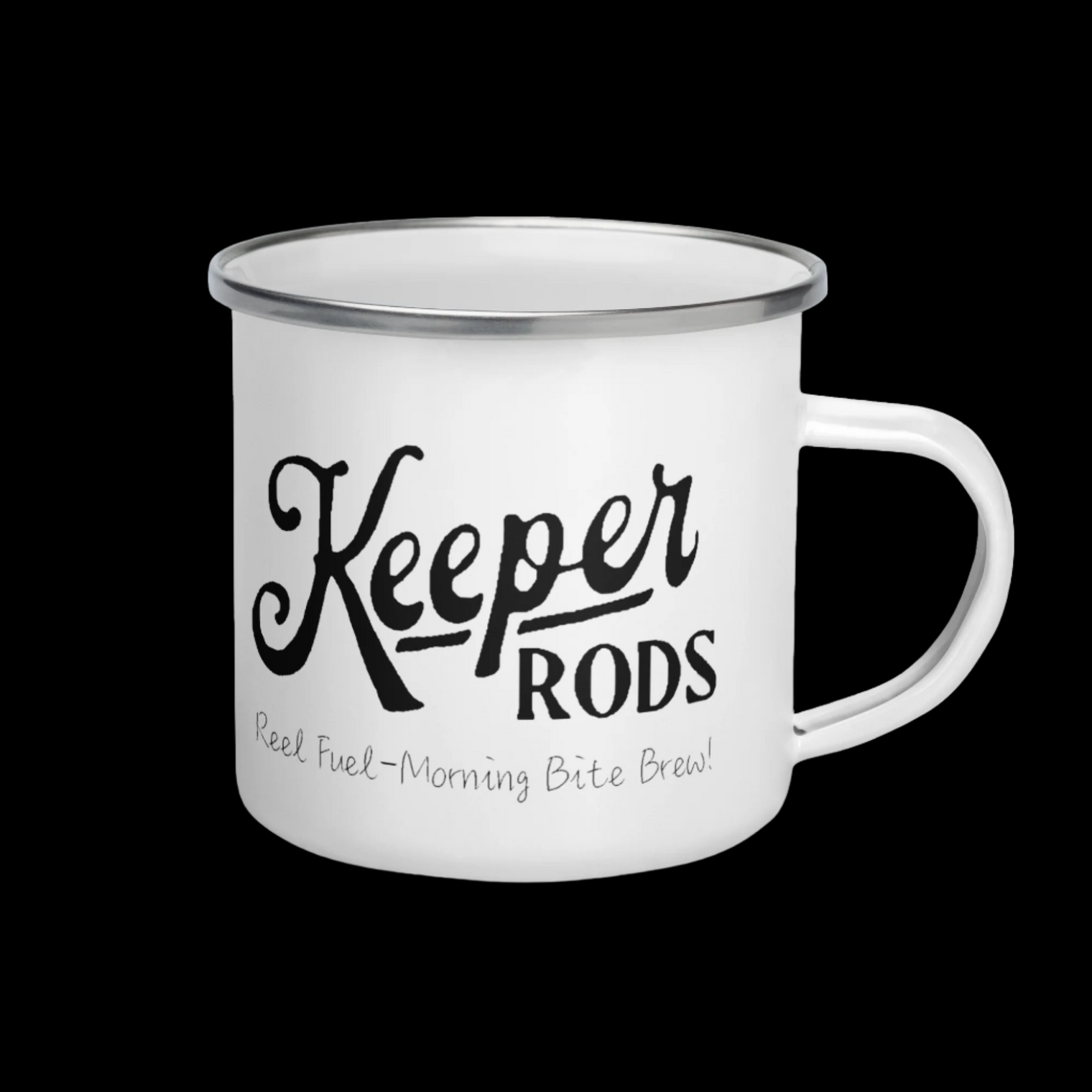 Keeper Rods Enamel Mug - Lightweight, Durable, Perfect for Campers