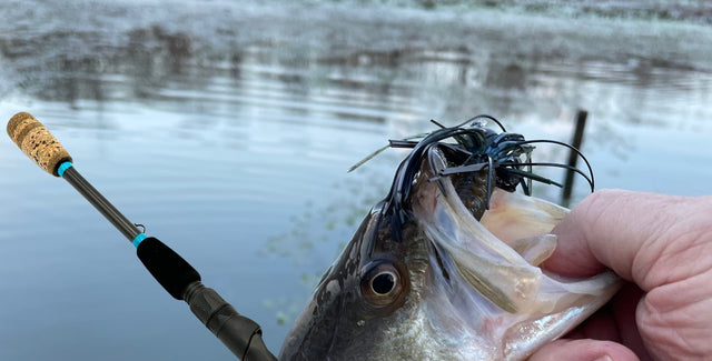 Keeper Rods Fishstix Coosa & Doozie Bass caught on a Jig with a Fishsitx jig rod. 