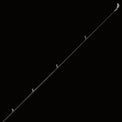 Fishing rod with guides & Tip ti-zarconia  on a black background Keeper rods Coosa Series