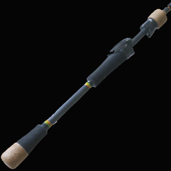 Strolling Fishing rod with cork handles on a blue background